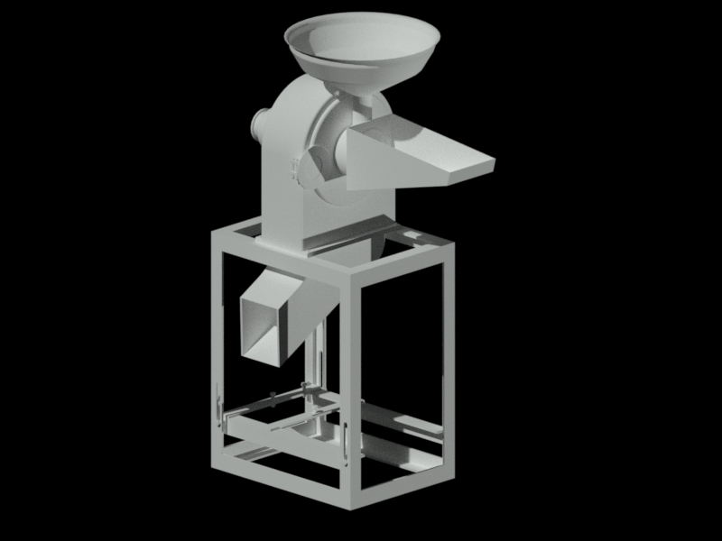 双料斗谷物磨粉机